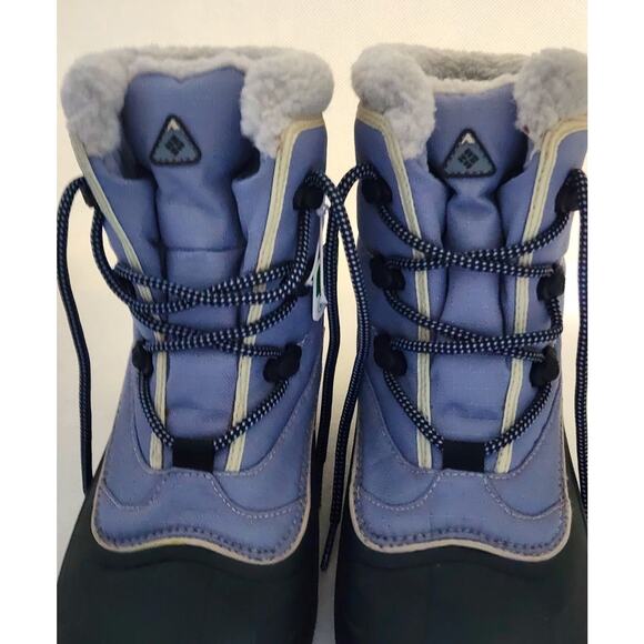 BOOTS-COLUMBIA-CASCADIAN TRINITY-Denim-Rubber Soles-Faux Fur-Laces-Woman-Size 7 - Picture 6 of 14